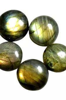 Natural Labradorite at Wholesale Rate 5.25 Ratti 4.77 Carat Round Shape मोरपंखी Loose Gemstone Astrologer Jeweller 1 Pcs