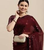 Georgette Saree With Embroidered Border With Blouse