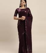 Georgette Saree With Embroidered Border With Blouse