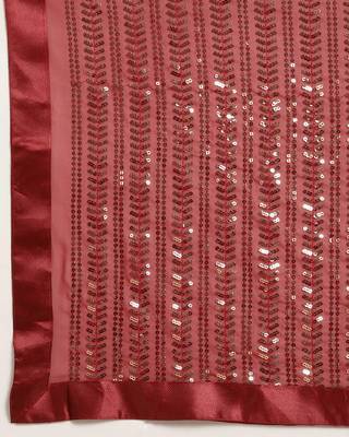 Sequence Work Georgette Saree With Lace Border  With Blouse 5