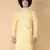 Tabard Yellow printed cotton kurta