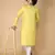 Tabard Yellow plain cotton kurta