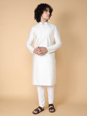 white embroidered cotton kurta 2