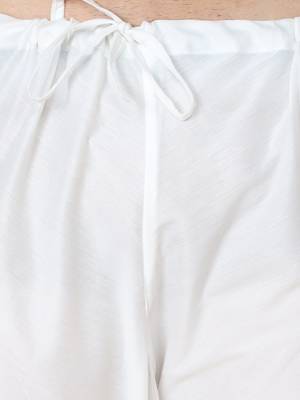 Tabard White plain cotton kurta-pajama 5