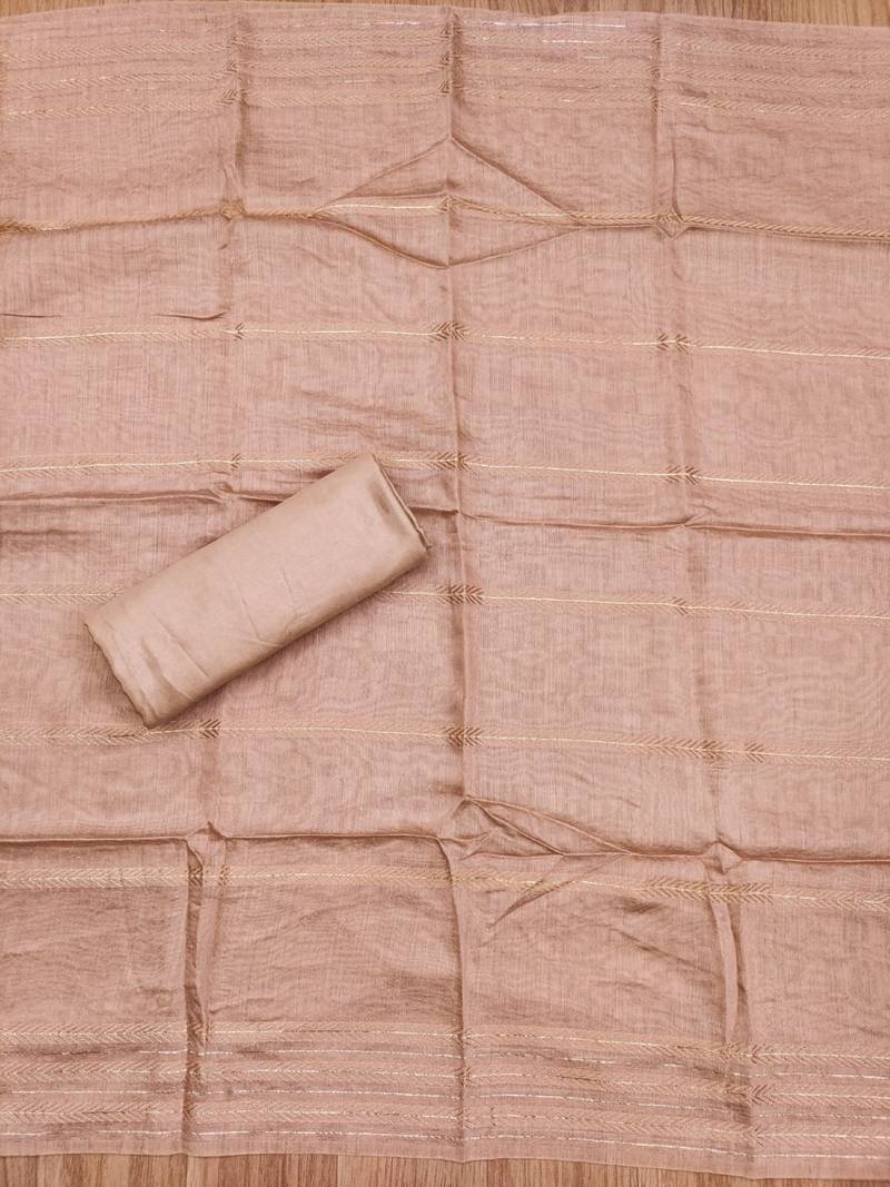 Peach printed chanderi silk salwar