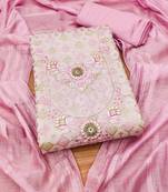 Pink printed chanderi silk salwar