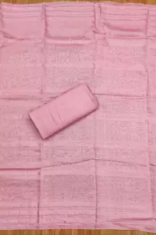 Pink printed chanderi silk salwar