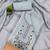 Grey hand embroidery chanderi silk salwar