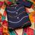 Navy-blue embroidered cotton salwar