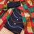 Navy-blue embroidered cotton salwar