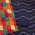 Navy-blue embroidered cotton salwar