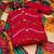 Red embroidered cotton salwar