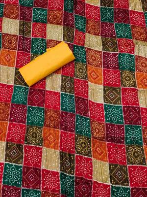 Yellow embroidered cotton salwar 4