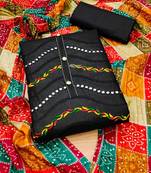 Black embroidered cotton salwar