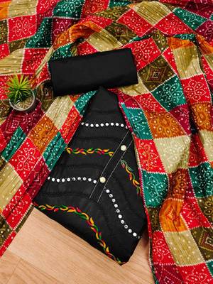 Black embroidered cotton salwar 2