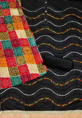 Black embroidered cotton salwar 3