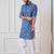 Men Indigo Regular Pure Cotton Pathani Kurta