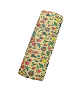 Unstitched Flower Print Designer Work Blouse Piece for Women_1Mtr_Gold Color