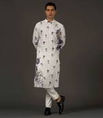 Ivory Floral Printed Kurta Set