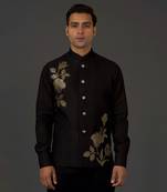 Black Embrodered Nehru Jacket
