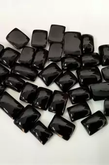 Natural Black Onyx at Wholesale Rate Fine Quality 5.25 Ratti 4.77 Carat Rectangle Shape Haqiq Loose Gemstone 1 Pcs