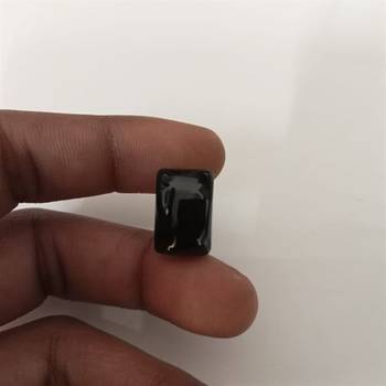 Natural Black Onyx at Wholesale Rate Fine Quality 9.25 Ratti 8.36 Carat Rectangle Shape Haqiq Loose Gemstone 1 Pcs 4