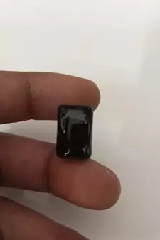 Natural Black Onyx at Wholesale Rate Fine Quality 9.25 Ratti 8.36 Carat Rectangle Shape Haqiq Loose Gemstone 1 Pcs