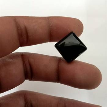 Natural Black Onyx at Wholesale Rate Fine Quality 3.25 Ratti 2.95 Carat Square Shape Haqiq Loose Gemstone 1 Pcs 4