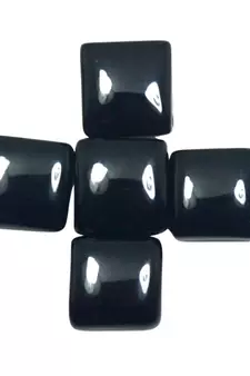 Natural Black Onyx at Wholesale Rate Fine Quality 6.25 Ratti 5.68 Carat Square Shape Haqiq Loose Gemstone 1 Pcs
