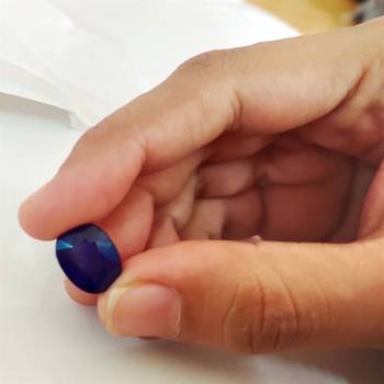 Natural Blue Sapphire at Wholesale Rate Fine Quality 3.25 Ratti 2.95 Carat Oval Shape Nilam Loose Gemstone 1 Pcs 4