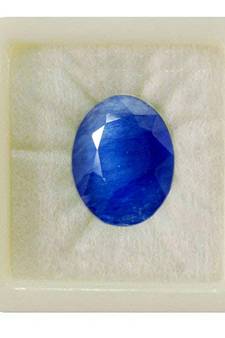 Natural Blue Sapphire at Wholesale Rate Fine Quality 12.25 Ratti 11 Carat Oval Shape Nilam Loose Gemstone 1 Pcs