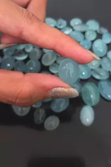 Natural Aquamarine at Wholesale Rate Fine Quality 10.25 Ratti 9.25 Carat Cabochon Oval Shape Beruj Loose Gemstone 1 Pcs