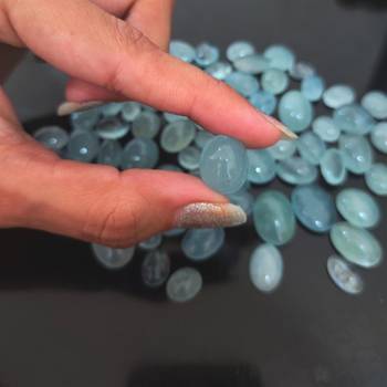 Natural Aquamarine at Wholesale Rate Fine Quality 11.25 Ratti 10.12 Carat Cabochon Oval Shape Beruj Loose Gemstone 1 Pcs 4