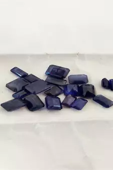 Natural Blue Sapphire at Wholesale Rate Fine Quality 7.25 Ratti 6.89 Carat Rectangle Shape Nilam Loose Gemstone 1 Pcs