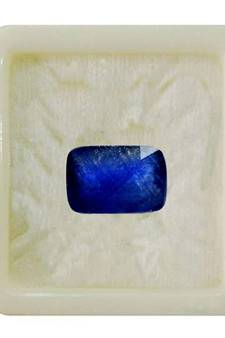Natural Blue Sapphire at Wholesale Rate Fine Quality 8.25 Ratti 7.5 Carat Rectangle Shape Nilam Loose Gemstone 1 Pcs