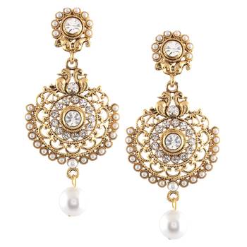 Ethnic Indian Bollywood Fashion Jewelry Set Traditional Dangler Earrings 1
