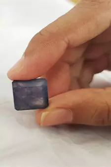Natural Blue Sapphire at Wholesale Rate Fine Quality 11.25 Ratti 10.12 Carat Square Shape Nilam Loose Gemstone 1 Pcs