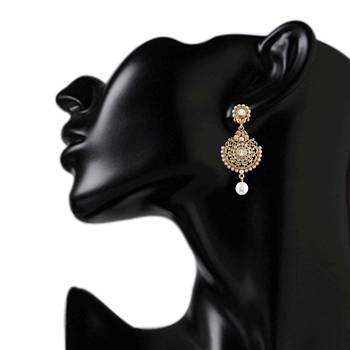 Ethnic Indian Bollywood Fashion Jewelry Set Traditional Dangler Earrings 3