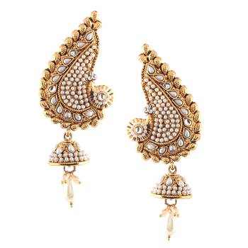 Ethnic Indian Bollywood Fashion Jewelry Set Traditional Cuff Dangler Earrings 1