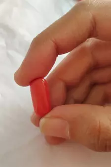 Natural Red Coral at Wholesale Rate 3.25 Ratti 2.95 Carat Capsule Shape मूंगा Loose Gemstone for Jewelry Making 1 Pcs