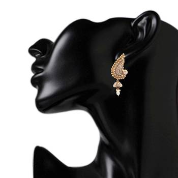 Ethnic Indian Bollywood Fashion Jewelry Set Traditional Cuff Dangler Earrings 3