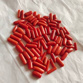 Natural Red Coral at Wholesale Rate 10.25 Ratti 9.25 Carat Capsule Shape मूंगा Loose Gemstone for Jewelry Making 1 Pcs 3