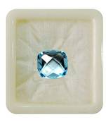 3.25 Ratti 2.95 Carat Natural Blue Topaz at Wholesale Rate Fine Quality Cushion Checker Shape Loose Gemstone 1 Pcs