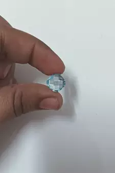 3.25 Ratti 2.95 Carat Natural Blue Topaz at Wholesale Rate Fine Quality Cushion Checker Shape Loose Gemstone 1 Pcs