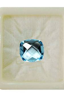 4.25 Ratti 3.86 Carat Natural Blue Topaz at Wholesale Rate Fine Quality Cushion Checker Shape Loose Gemstone 1 Pcs