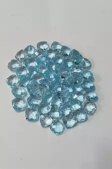 4.25 Ratti 3.86 Carat Natural Blue Topaz at Wholesale Rate Fine Quality Cushion Checker Shape Loose Gemstone 1 Pcs