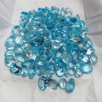 Natural Blue Topaz at Wholesale Rate Fine Quality 7.25 Ratti 6.89 Carat  Oval Shape Loose Gemstone 1 Pcs 3