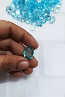 Natural Blue Topaz at Wholesale Rate Fine Quality 10.25 Ratti 9.25 Carat Oval Shape Loose Gemstone 1 Pcs