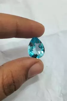 Natural Blue Topaz at Wholesale Rate Fine Quality 9.25 Ratti 8.36 Carat Pear Shape Loose Gemstone 1 Pcs