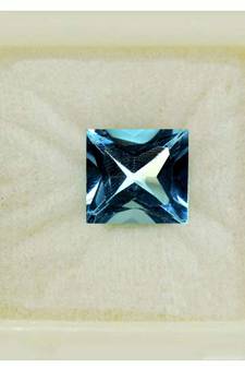 Natural Blue Topaz at Wholesale Rate Fine Quality 5.25 Ratti 4.77 Carat Princess Shape Loose Gemstone 1 Pcs